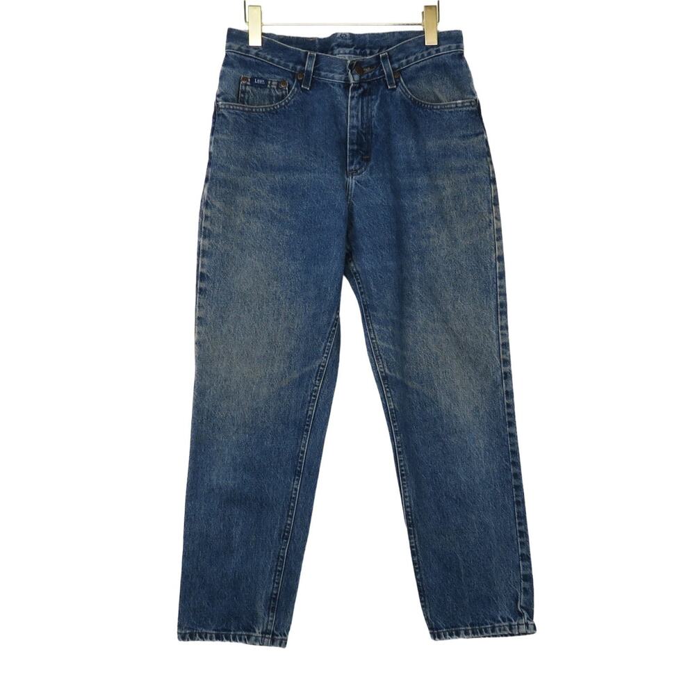 1990s Vintage Lee High Rise Straight Leg Mom Jeans 28" Back Yoke Mom Jeans - Picture 2 of 7